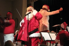 Santa at the Community Center Christmas concert.