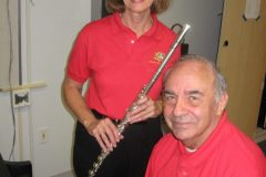 Mary Deur, flute soloist, and Dave Nascimbeni, piano soloist, January 2015.