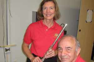 Mary Deur, flute soloist, and Dave Nascimbeni, piano soloist, January 2015.