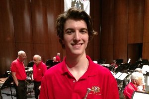 Venice Concert Band scholarship recipient Andrew Chalaire, trumpeter, received $2,000 tuition assistance toward his college music degree.  April 2018.